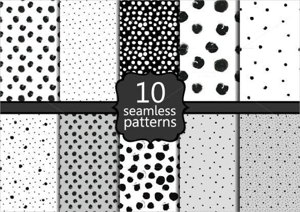 10 seamless black and white pattern download