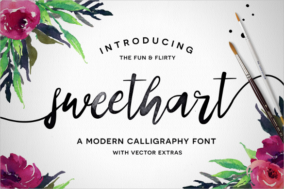 sweet heart typography font download