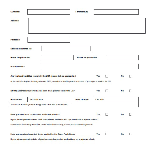 job application template free download ms word