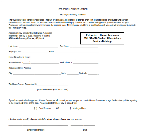 loan form templates for word 2010