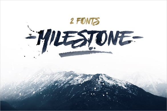milestone typography font otf file download