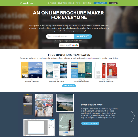 lucidpress free brochure maker online