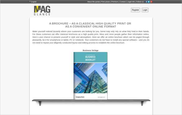 clasical online brochure maker
