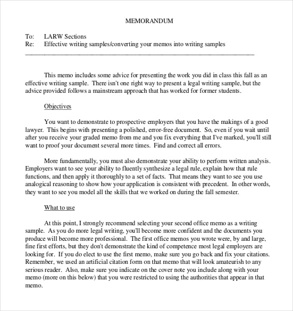 legal research writing sample