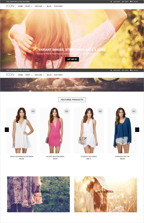 fashion clothes website template