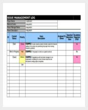 CDC UP Issue Management Tracker Template