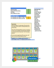 Vacation Days Tracker Excel Format Downoad