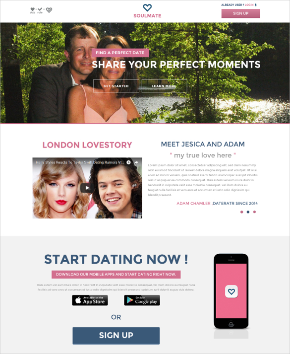 free joomla dating site template