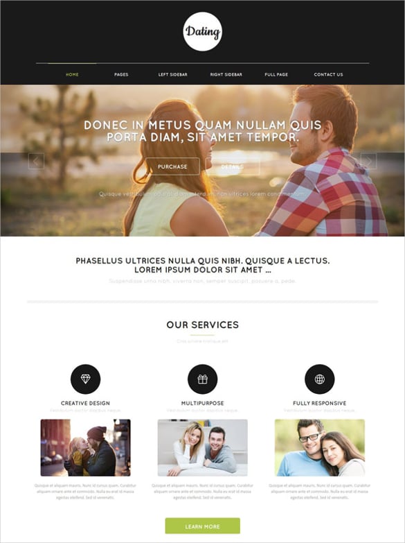 lovers dating website template