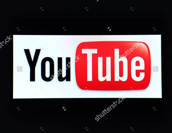 youtube logo with black background