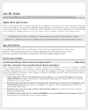 Simple Executive Administrative Assistant Resume Template