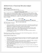 Medical Administrative Functional Resume PDF Template