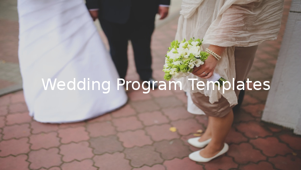wedding program templates