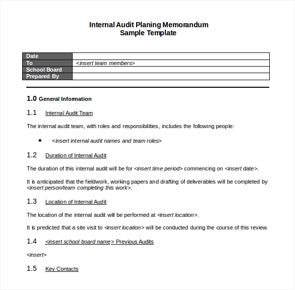 19+ Audit Memo Templates Sample Word, Google Docs Format Download