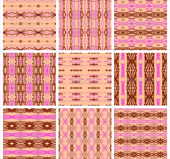 set of nine tribal patterns download