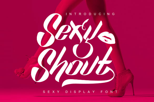 shout display logo font download