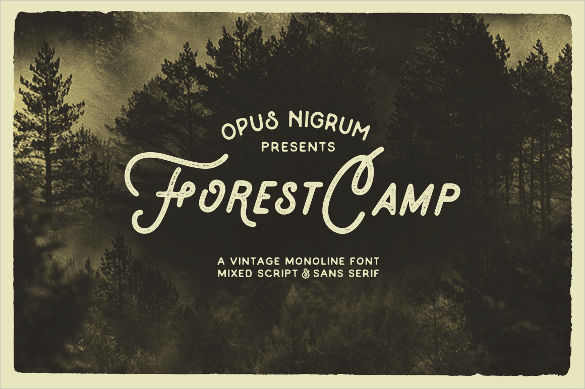 forest camp logo font otf download