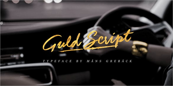 gold script logo font download