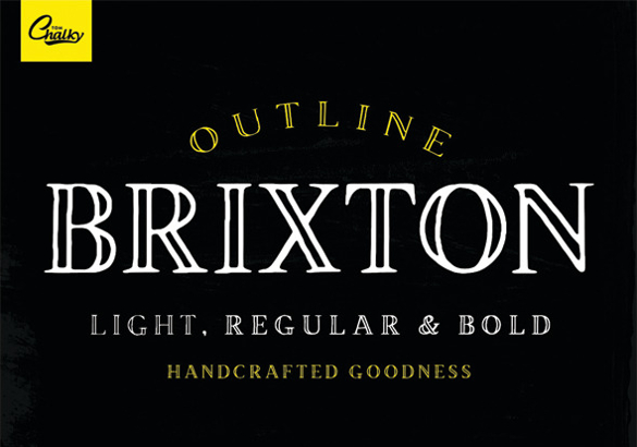 brixton outline otf logo font download