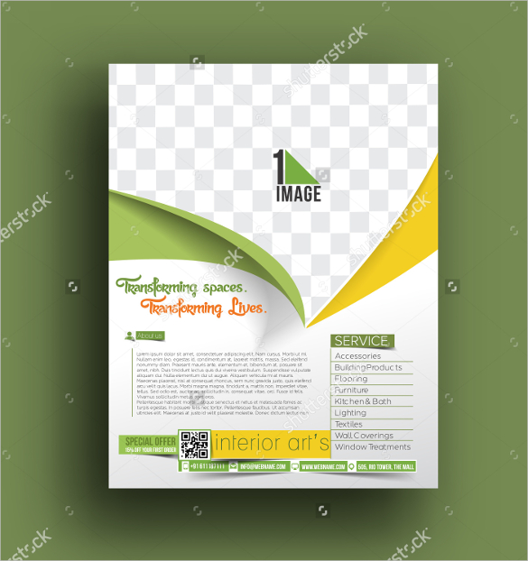 fully designed interior design flyer template download
