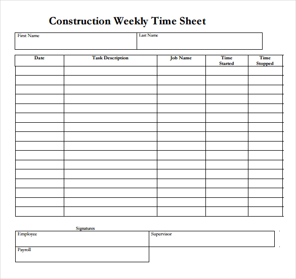 28+ Weekly Timesheet Templates – Free Sample, Example Format Download