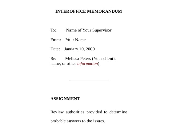 study support help interoffice memo template example format