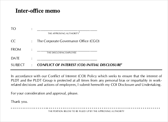 initial disclosure of interoffice memo pdf download