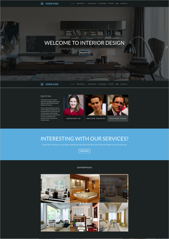elegant interior design wordpress theme