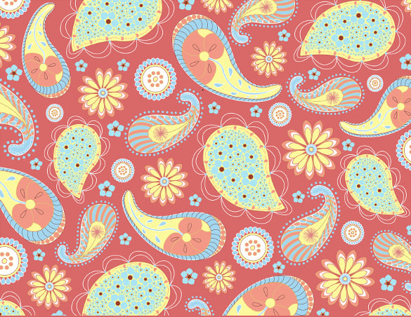 paisley pattern of flowers free download