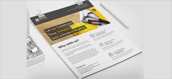 30 Free Construction Company Flyer Templates Word Psd Ai Indesign