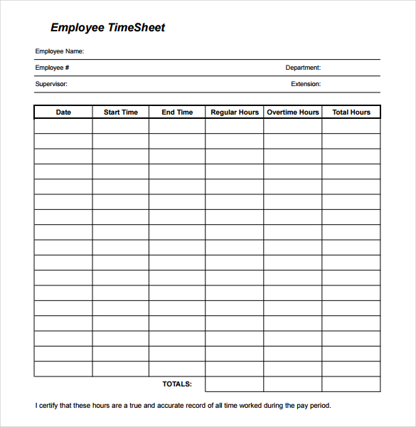 29+ Free Timesheet Templates – Free Sample, Example Format Download