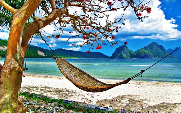 beach wallpaper with resting area