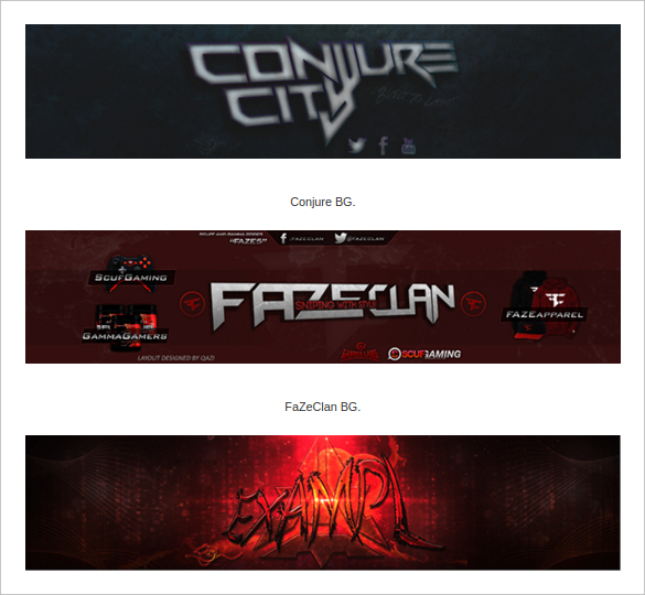 Gaming  Channel Art Template