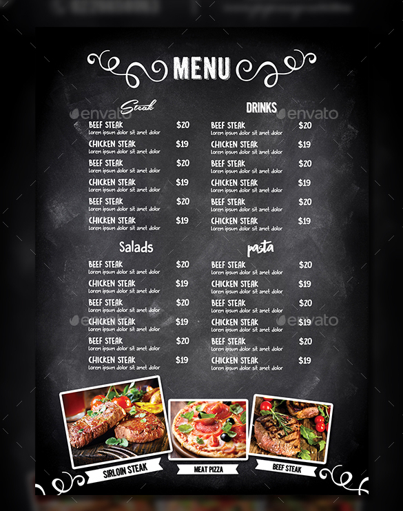 Cafe Menu Template Free Download