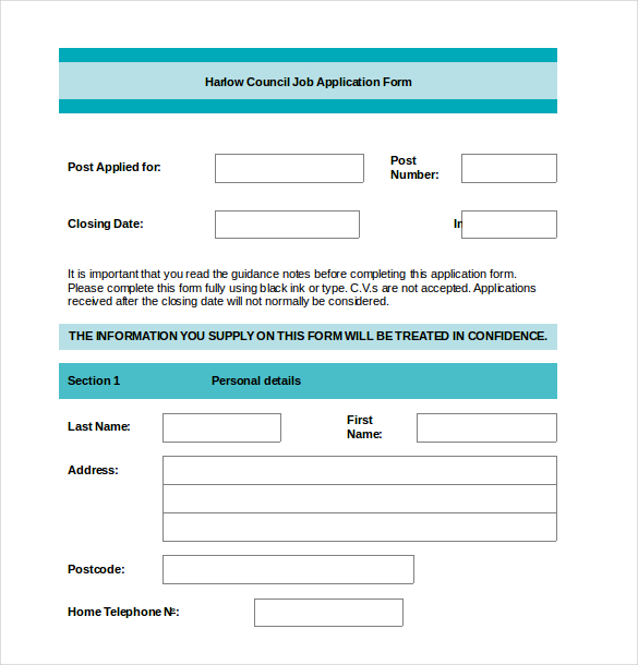 Application Form Template 20+ Free Word, PDF Documents Download