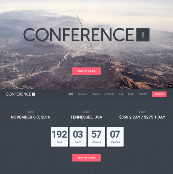 conference wordpress php website theme