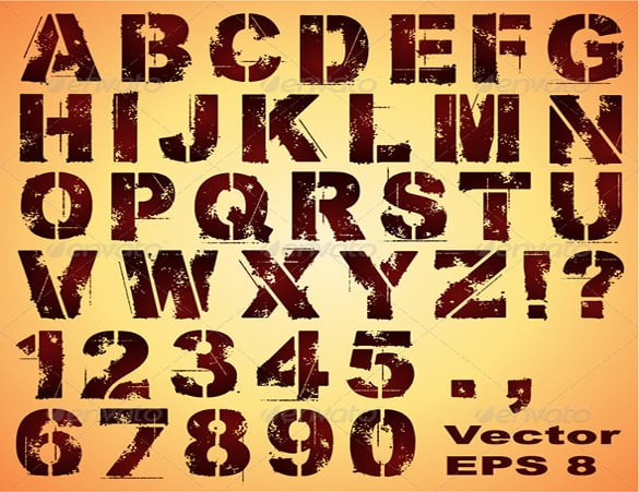 stencil letters and numbers free download