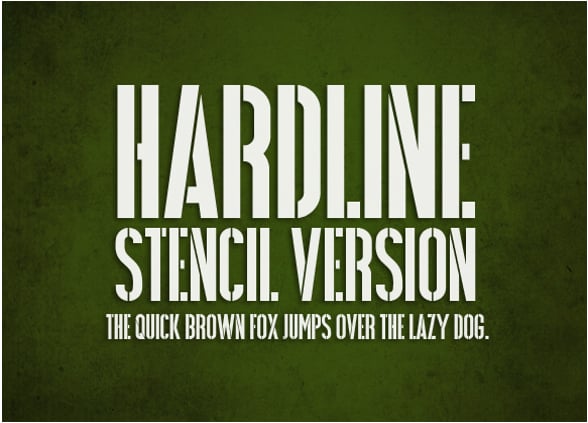 hardline stencil fonts download