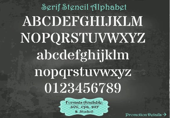 serif stencil fonts free download