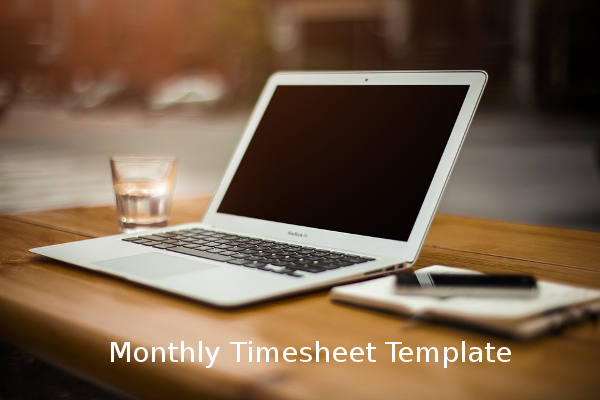 monthly timesheet template monthly timesheet template