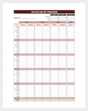 Salon Sales Tracker Free PDF Format Template Download