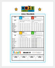 Goal Tracker Template PDF Format Template Download