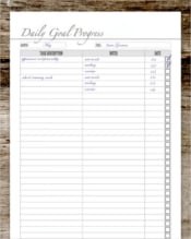 Sample Daily Goal Tracker Template Download