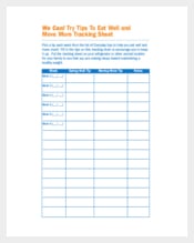 PDF Format of Tracking Sheet Template Download