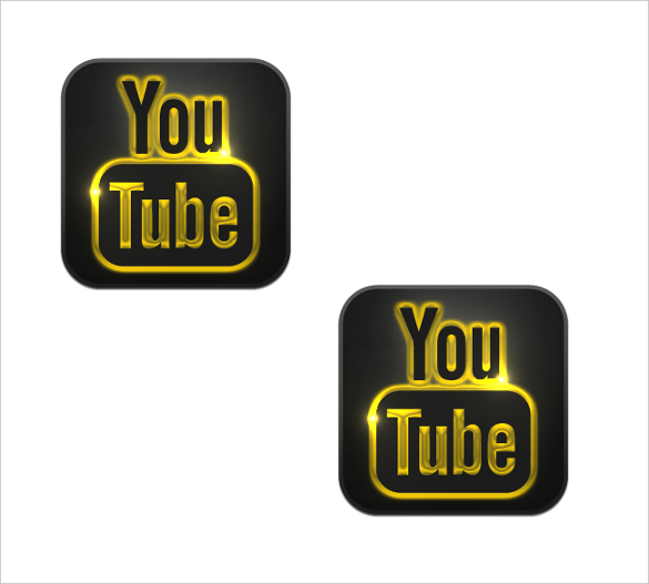 youtube icons black