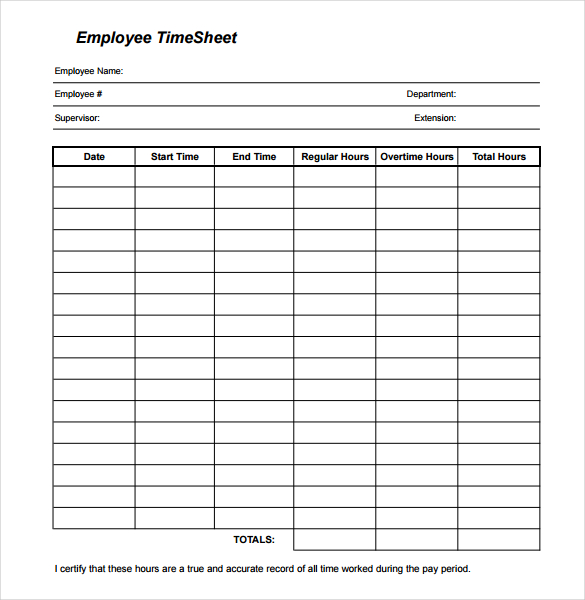 Download Weekly Timesheet Template Excel Pdf Rtf Employee Time Clock 