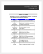 Vacation Tracking PDF Format Template