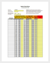 Vacation Tracking Template Excel Format Download