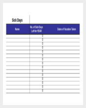 Employee Absense Tracking Template Sample Download