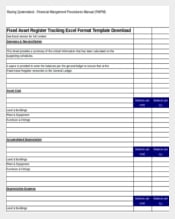 Fixed Asset Register Tracking Excel Format Template Download